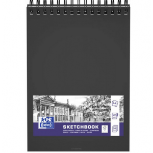 Szkicownik Oxford Sketchbook Podwójna Spirala A4/50 Czarny